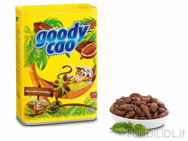 Preparato  solubile  al cacao , prezzo 1,79 &#8364; per 800 g, € 2,24/kg EUR.