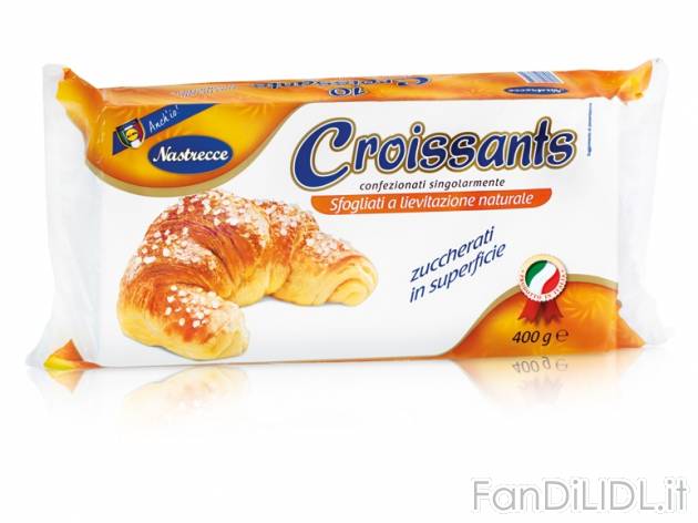 Croissant zuccherato , prezzo 0,99 &#8364; per 400 g, € 2,48/kg EUR. 
- Sfogliati ...