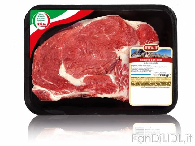 Costata di bovino , prezzo 2,79 &#8364; per 300 g, € 9,30/kg EUR. 
- Deliziosa ...