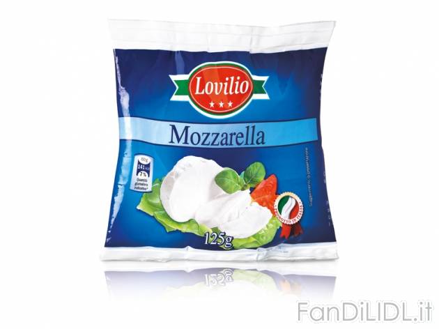 Mozzarella , prezzo 1,00 &#8364; per 2x 125 g, € 4,00/kg EUR. 
- 1 pezzo ...