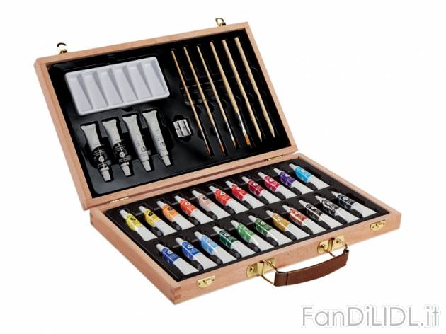 Set colori acrilici in valigetta , prezzo 15,99 &#8364; per Al set 
- Pratica ...