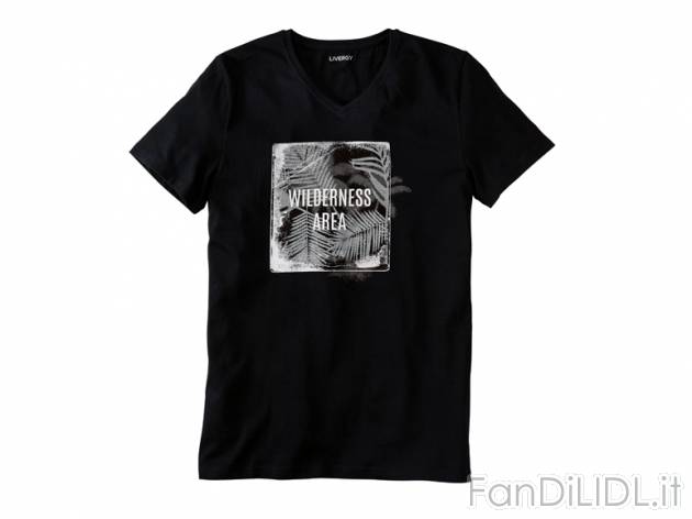 T-shirt da uomo con stampa Livergy, prezzo 3,99 &#8364; per Alla confezione ...