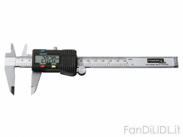 Calibro digitale Powerfix, prezzo 9,99 &#8364; per Alla confezione 
- Per calcolare ...