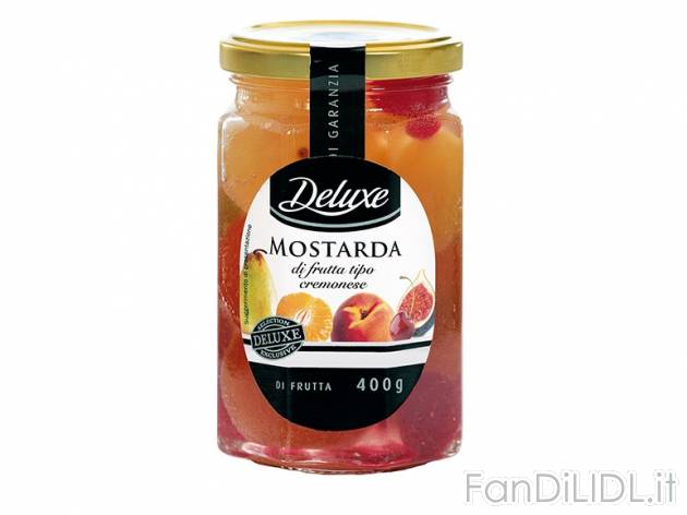 Mostarda di frutta tipo cremonese Deluxe, prezzo 1,99 &#8364; per 400 g, € ...