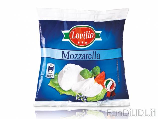 Mozzarella , prezzo 1,00 &#8364; per 2x 125 g, € 4,00/kg EUR. 
- Per ottime ...