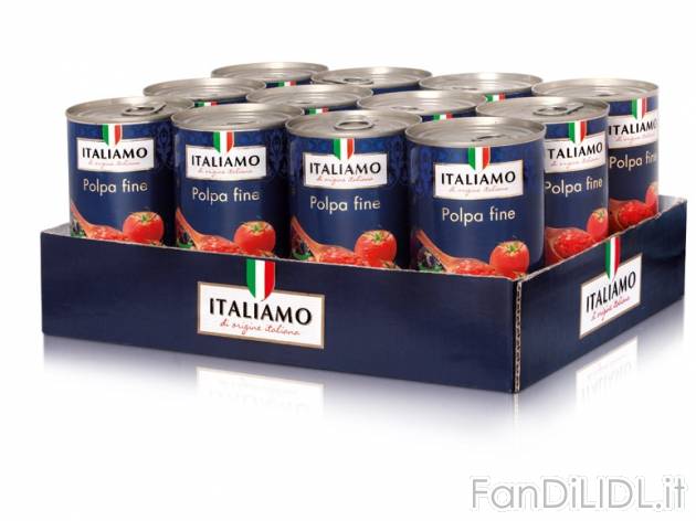 Polpa di pomodoro fine Italiamo, prezzo 4,05 &#8364; per 12x 400 g, € 0,84/kg ...