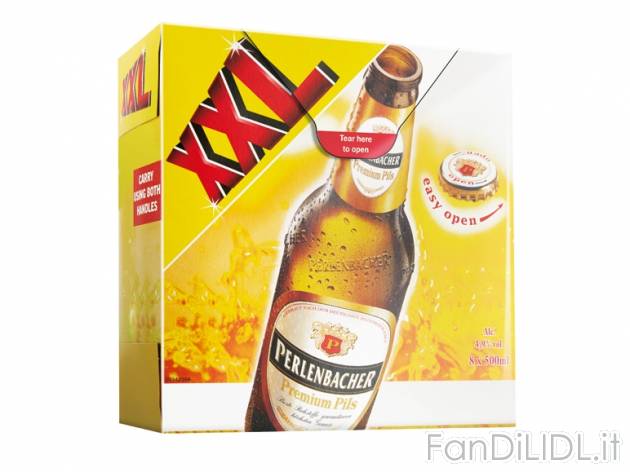 Birra Pils , prezzo 3,49 &#8364; per 8x 0,5 l, 1 l = 0,87 EUR. 
- 4,9% Vol. ...
