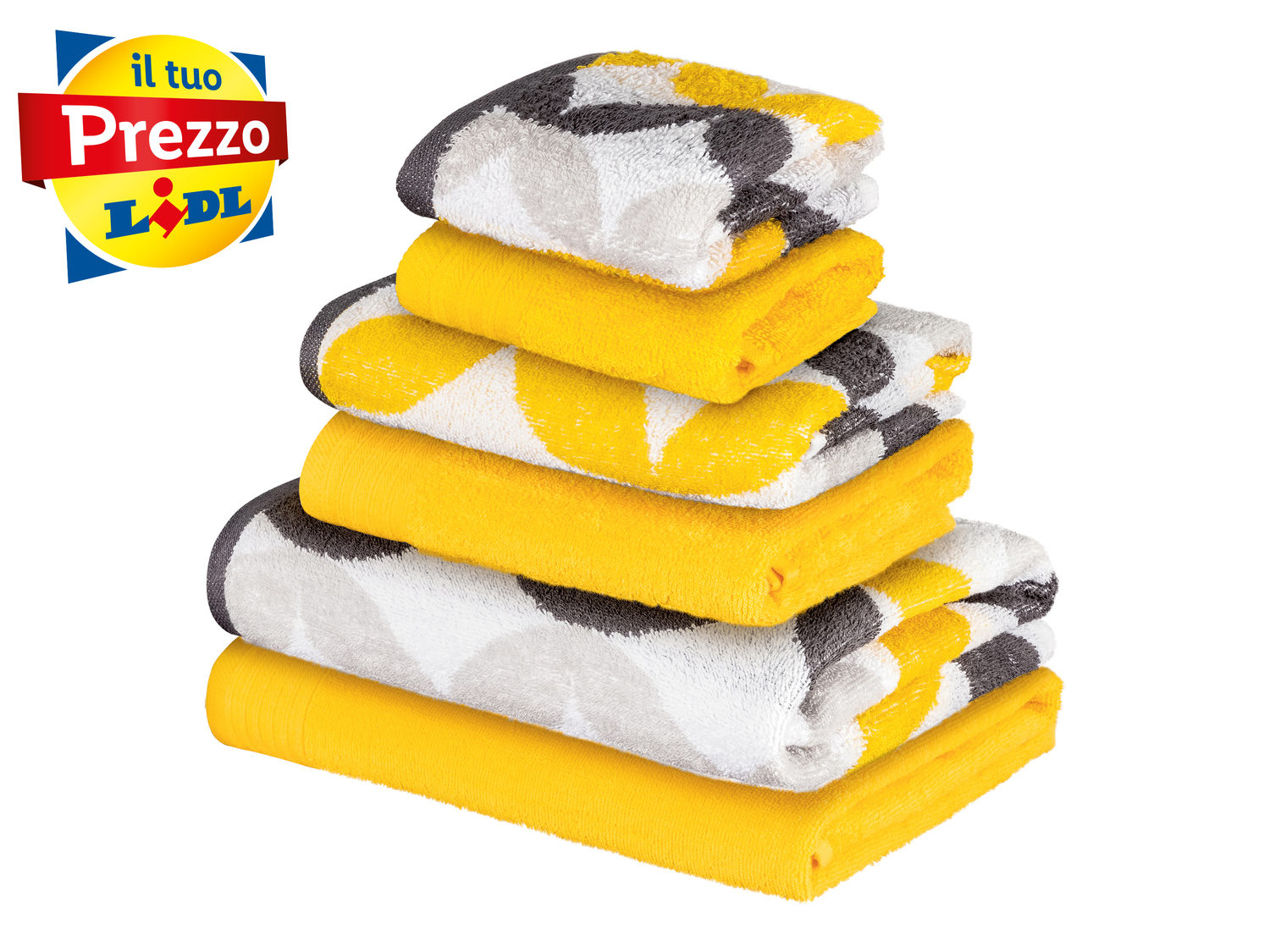 Set asciugamani Miomare, prezzo 8.99 &#8364; 
6 pezzi 
- Produzione ecosostenibile
- ...