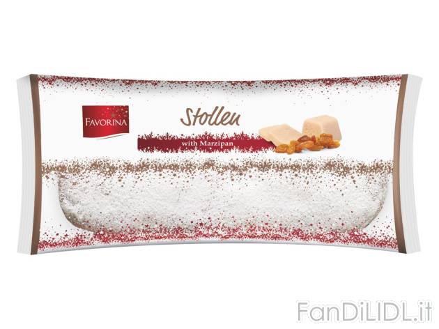 Stollen , prezzo 2.99 EUR  
Stollen    
-  Dolce a base di marzapane e uvetta