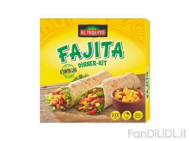 Fajita Dinner Kit , prezzo 2.99 EUR  
Fajita Dinner Kit    
-  Con 8 tortilla