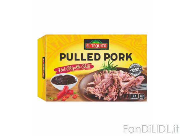 Pulled pork , prezzo 4.99 EUR 
Pulled pork 
- Spalla di suino marinata con peperoncino ...