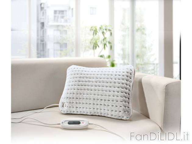 Cuscino Riscaldante Elettrico 84x43 Cm, Grigio, Con Spegnimento Automatico, 6 Temperature, Timer E Lavabile In Lavatrice