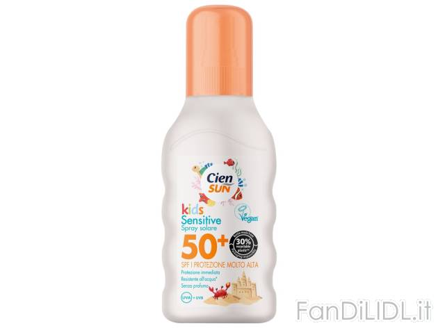 Spray solare per bambini SPF 50+ , prezzo 5.99 EUR