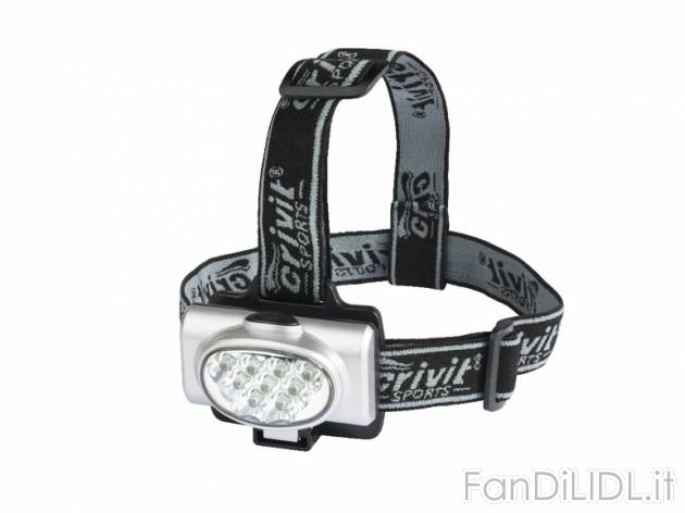 Lampada frontale a LED Crivit Sports, prezzo 5,99 &#8364; per Alla confezione ...