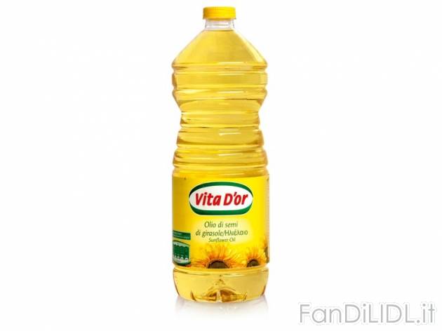 Olio di semi di girasole , prezzo 0,99 &#8364; 1 l 
- Indispensabile in cucina ...