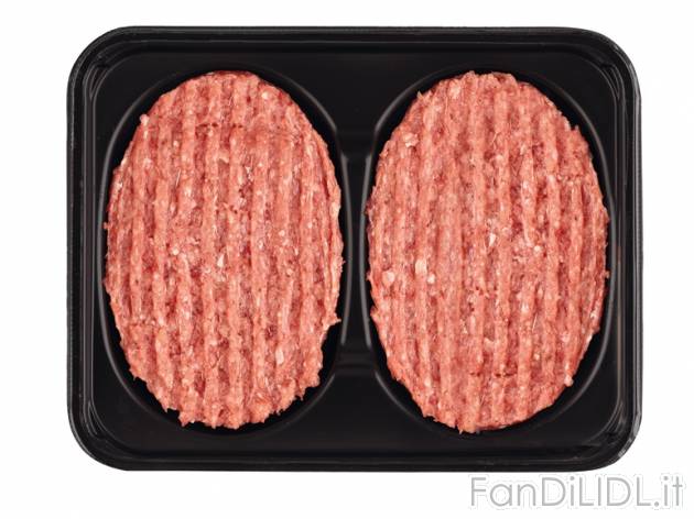 Hamburger di suino allo speck , prezzo 1,49 &#8364; per 200 g, € 7,45/kg EUR. ...