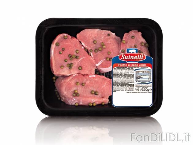 Filetto di maiale al pepe verde , prezzo 3,99 &#8364; per 320 g, € 12,47/kg ...