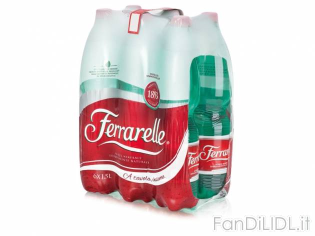 Acqua minerale effervescente naturale , prezzo 1,72 &#8364; per 6x 1,5 l, € ...