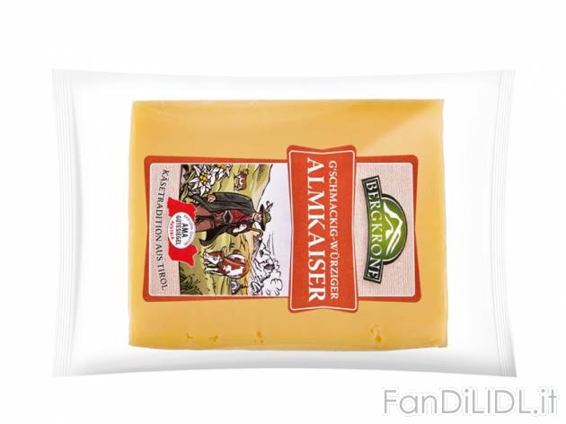 Formaggio tirolese a fette , prezzo 2,39 &#8364; per 250 g, € 9,56/kg EUR. ...