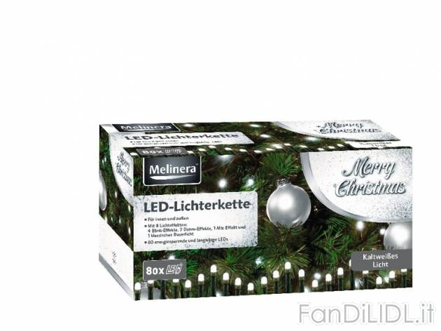 Catena luminosa a 80 LED Melinera, prezzo 11,99 &#8364; per Alla confezione ...