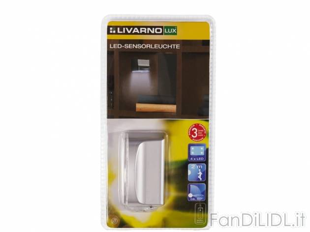Lampada a LED con sensore Livarno Lux, prezzo 6,99 &#8364; per Alla confezione ...