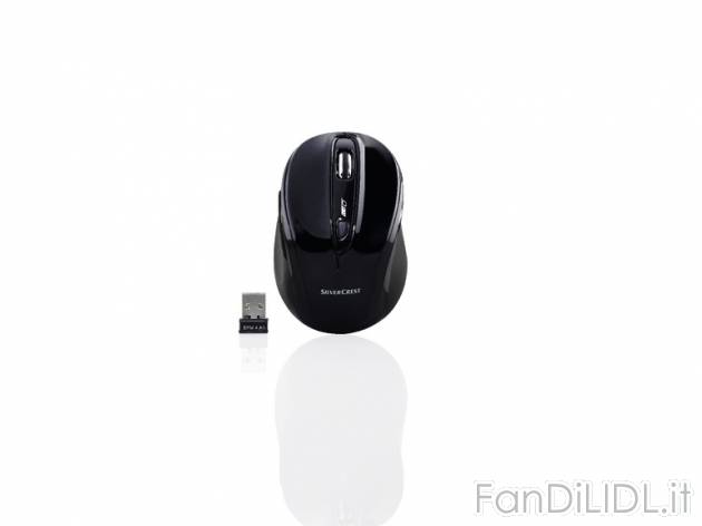 Mouse ottico senza fili Silvercrest, prezzo 7,99 &#8364; per Alla confezione ...