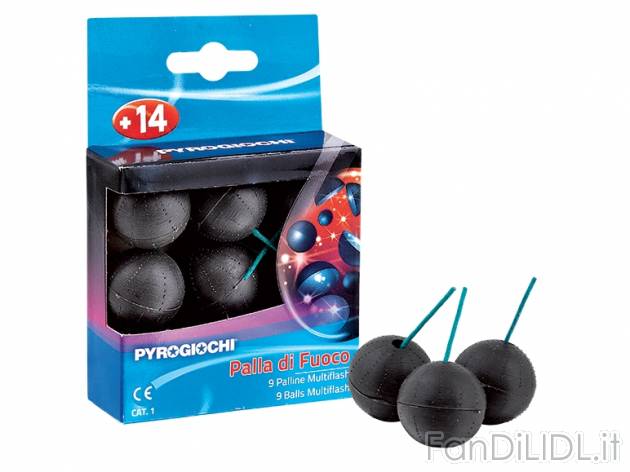 Palla di fuoco , prezzo 2,99 &#8364; per Alla confezione 
-      9 palline