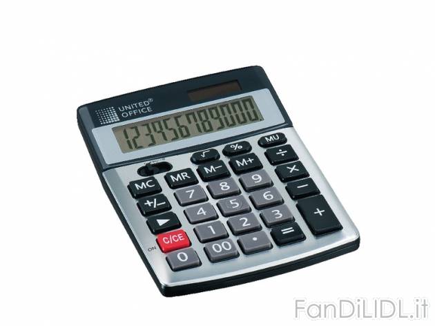 Calcolatrice da tavolo United Office, prezzo 3,99 &#8364; per Alla confezione ...