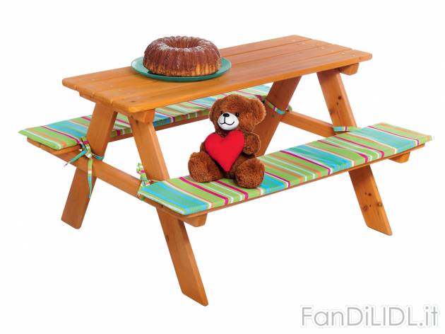 Tavolo con panche per bambini , prezzo 29.99 &#8364; 
- Robusto modello in ...
