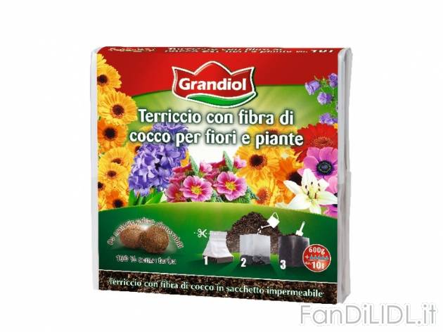 Terriccio con fibra di cocco per fiori e piante , prezzo 1,99 &#8364; per Alla ...