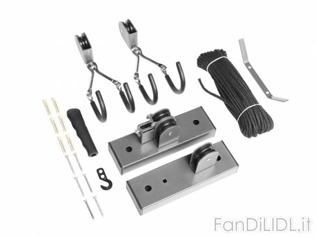 Set gancio da soffitto per bici Powerfix, prezzo 7,99 &#8364; per Al set 
- ...