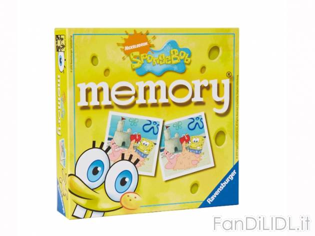 Memory Spongebob/ Minnie/Princess/Cars 2 , prezzo 8,99 &#8364; per Alla confezione