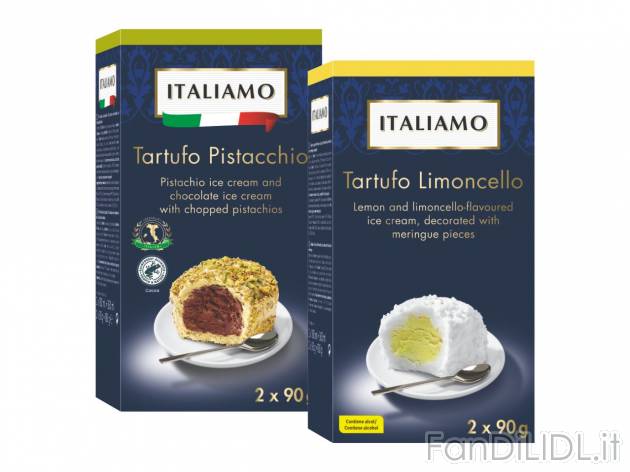 Tartufo , prezzo 2.49 EUR  
Tartufo    
-  Al pistacchio o al limoncello