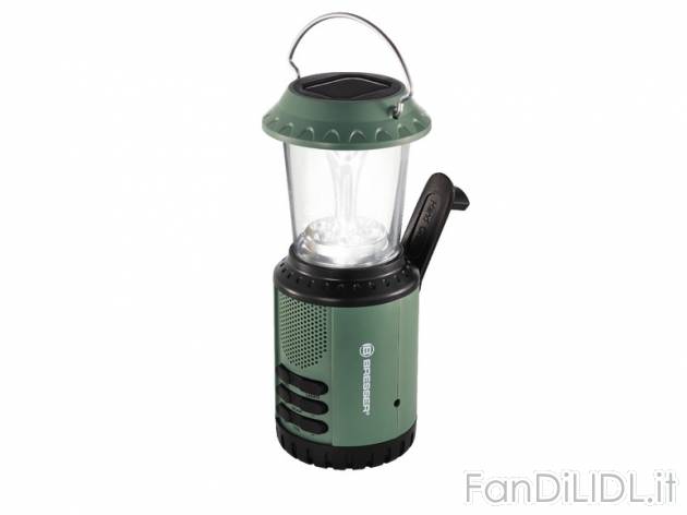 Lanterna da campeggio a LED con radio a dinamo Bresser, prezzo 12,99 &#8364; ...