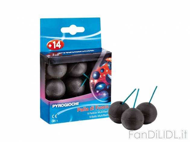 Palla di fuoco , prezzo 2,99 &#8364; per Alla confezione 
-  9 palline Multiflash