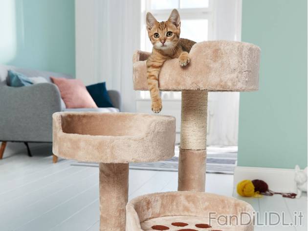 Tiragraffi a torre per gatti , prezzo 39.99 &#8364; 
- 3 cuccie su 3 livelli ...