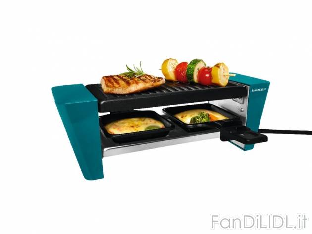 Mini raclette , prezzo 9,99 &#8364; per Alla confezione 
- A) Piastra in pietra ...