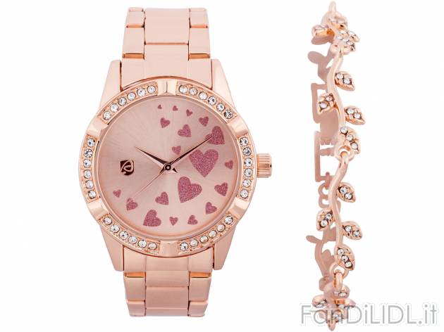 Set orologio e braccialetto da donna , prezzo 9.99 &#8364; 
- Impermeabile ...