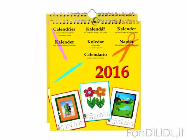 Calendario fai da te o fotocalendario 2016, 2 pezzi , prezzo 2,99 &#8364; per ...