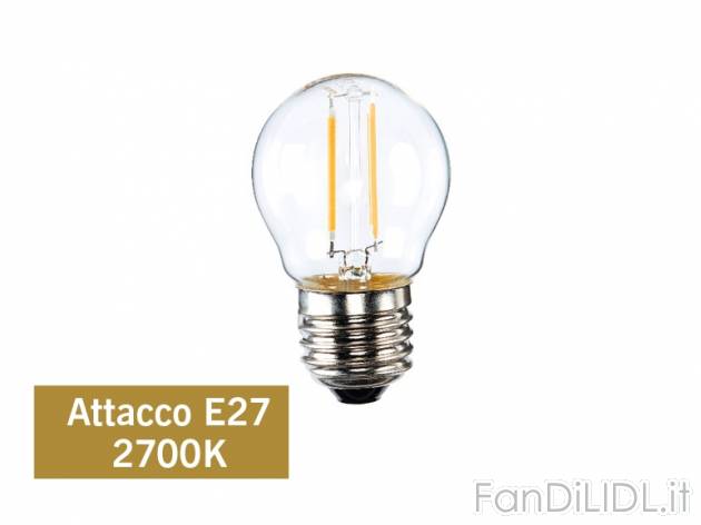 Lampadina LED 2W a filamento , prezzo 3,99 &#8364; per Alla confezione 
- A ...