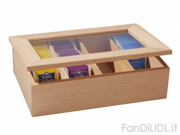 Contenitore per tè Ernesto, prezzo 8,99 &#8364; per Alla confezione 
- In legno ...