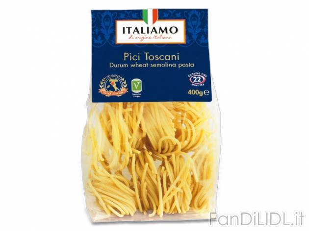 Pici Toscani Italiamo, prezzo 1,49 &#8364; per 400 g, € 3,73/kg EUR. 
- Tipici ...