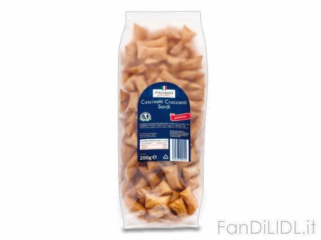 Cuscinetti croccanti sardi Italiamo, prezzo 1,49 &#8364; per 200 g, € 7,45/kg ...
