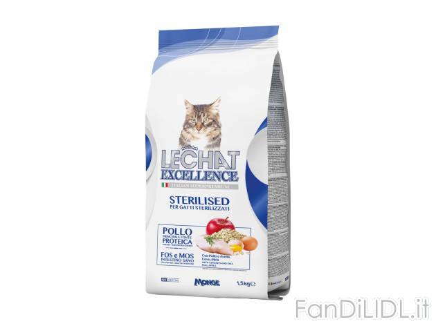 Croccantini per gatti sterilizzati LeChat Natural, prezzo 4.79 &#8364;