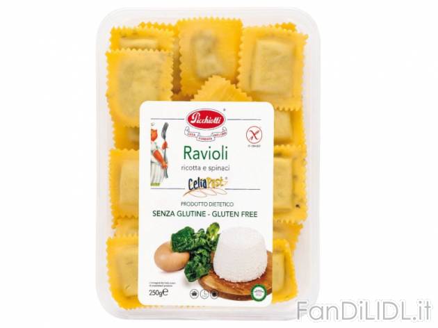 Ravioli con ricotta e spinaci senza glutine , prezzo 3,99 &#8364; per 250 g, ...