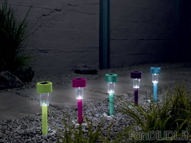 Lampada LED ad energia solare con picchetto, 5 pezzi Melinera, prezzo 4.99 &#8364; ...