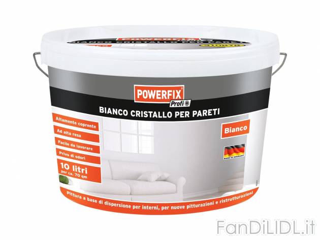 Pittura bianco cristallo per pareti Powerfix, prezzo 17.99 &#8364; 
- Per 70 ...