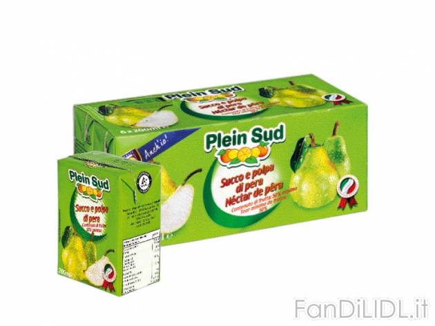 Succo e polpa di pera , prezzo 0,85 &#8364; per 6x200ml, € 0,71/l EUR. 
- ...