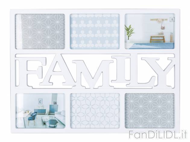 Cornice Multipla Premier Living Bianca Per 3 Foto - Da Parete, 50x25 Cm, In Poliresina