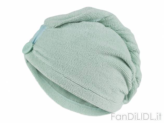Asciugamano a turbante per capelli Miomare, le prix 2.99 &#8364; 
In microfibra ...